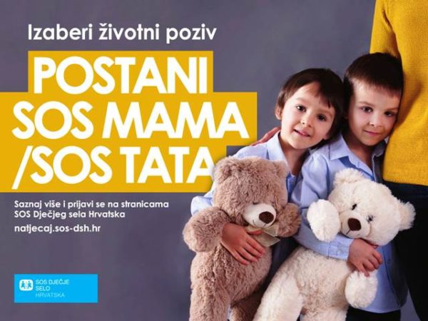 SOS Dječje selo Hrvatska traži SOS mame/SOS tate.