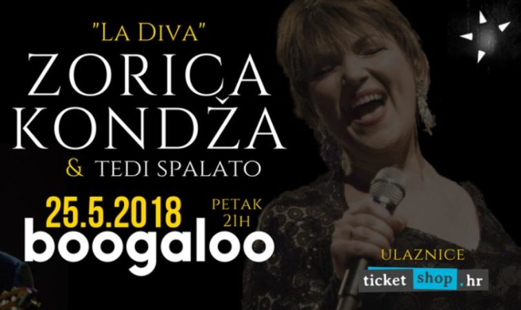 “La Diva” Zorica Kondža u klubu Boogaloo Zagreb