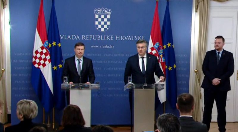 Izvršni potpredsjednik EK Valdis Dombrovskis u Zagrebu