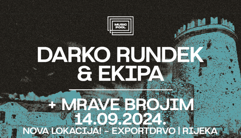 Koncert Darka Rundeka & Ekipe 14.9. prebacuje se u Exportdrvo zbog najavljenog lošeg vremena