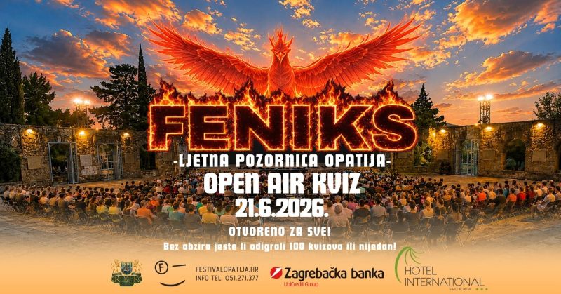 Veliki OPEN AIR KVIZ “FENIKS” – Ljetna pozornica Opatija