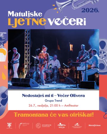 NEDOSTAJEŠ MI TI – VEČER OLIVERA UZ GRUPU TREND – 26.7.2026. s početkom u 21:00h