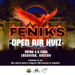 KVIZ FENIKS SPECIJAL – PETAK, 4. RUJNA – CREKVINA, KASTAV
