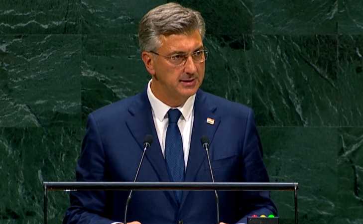 Plenković na Općoj skupštini UN-a branio multilateralizam u odnosu na vladavinu sile